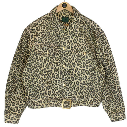 Vintage 1989 Jean Paul Gaultier Junior Gaultier Leopard Print Denim 2 Piece Jacket and