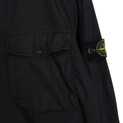 Stone Island SS 2019 Black Full Zip Cotton Overshirt Jacket