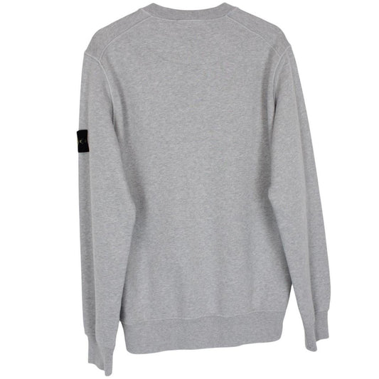Stone Island AW 2022 Grey Cotton Crew Neck Sweatshirt Jumper