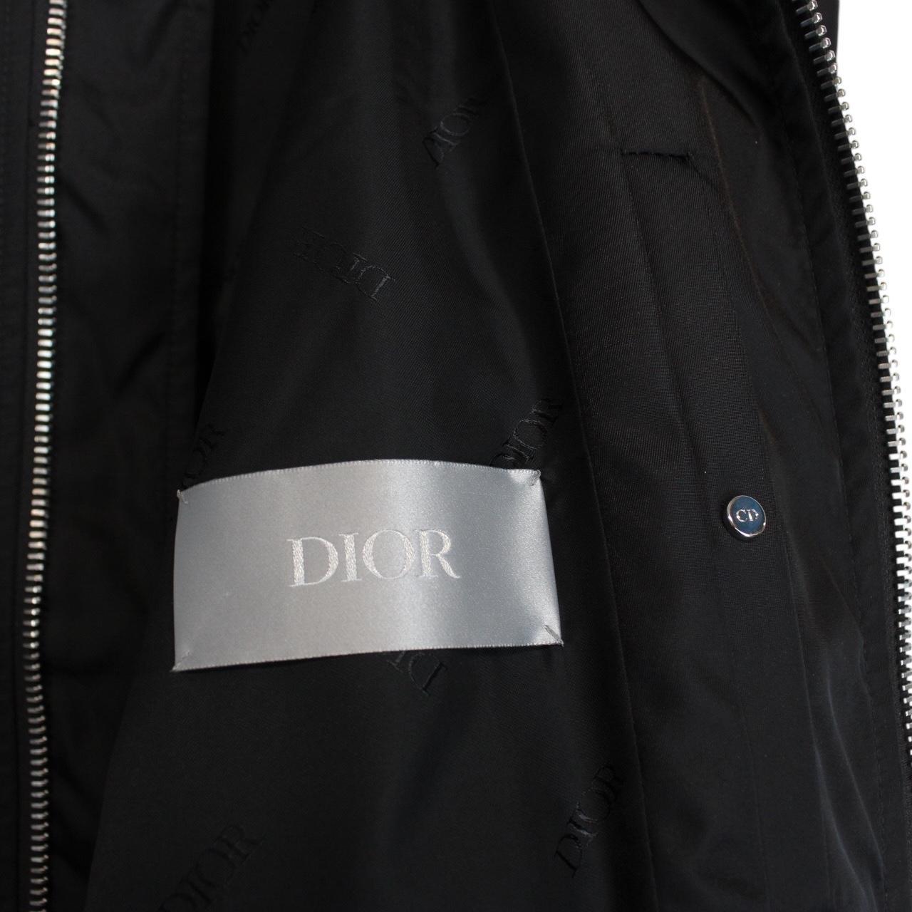 Dior Black Full Zip Nylon Bomber Jacket