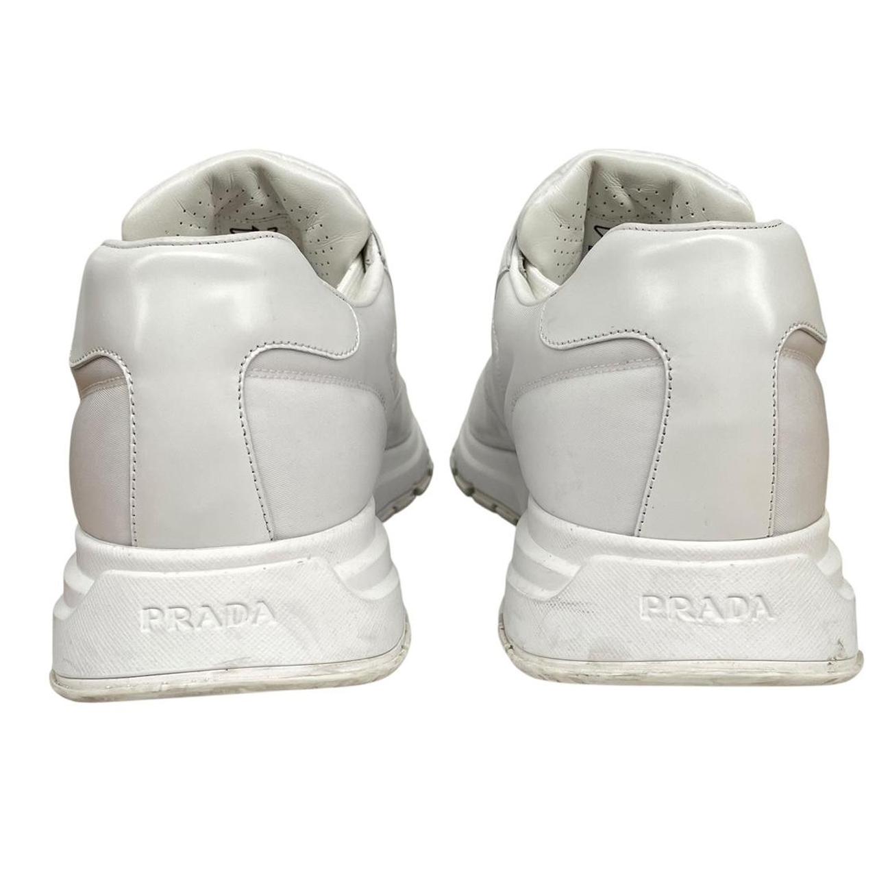 Prada Prax 01 White Re-Nylon and Leather Trainers
