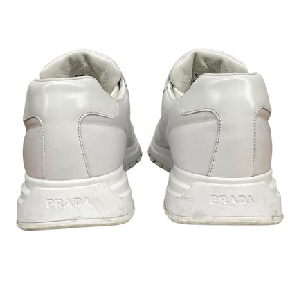 Prada Prax 01 White Re-Nylon and Leather Trainers
