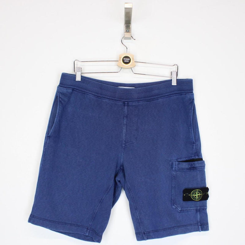 Stone Island SS 2016 Blue Cotton Jogger Shorts