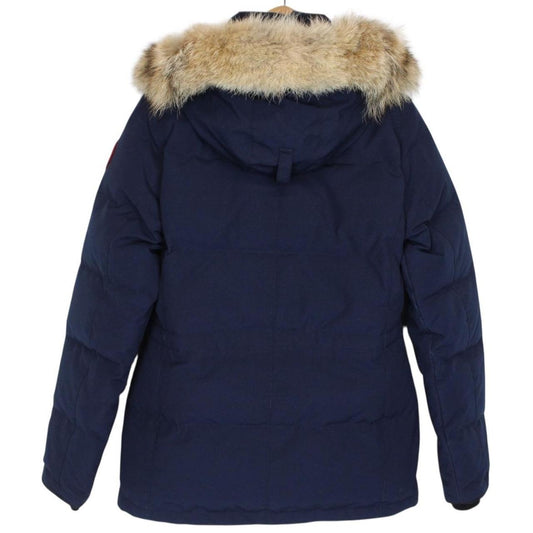 Canada Goose Atlantic Blue Chelsea Parka Heritage Down Jacket with Fur Trim