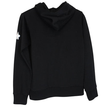 Moncler Grenoble Black and White Logo Print Hoodie Jumper