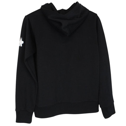 Moncler Grenoble Black and White Logo Print Hoodie Jumper