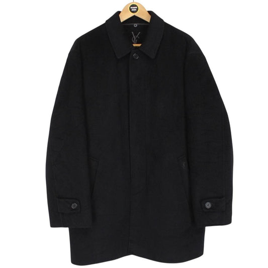 Vintage 90s Yves Saint Laurent Black Wool Blend Peacoat
