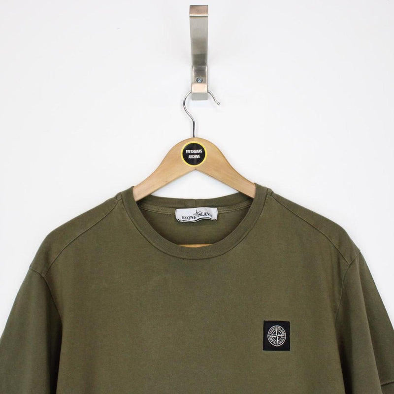 Stone Island SS 2018 Khaki Green Short Sleeve Compass T-Shirt