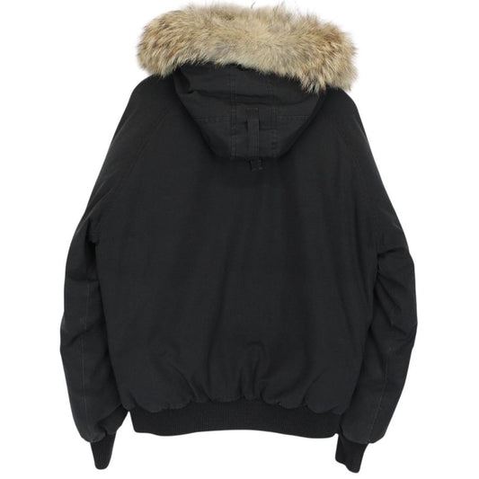 Canada Goose Black Chilliwack Bomber Down Jacket with Fur Trim