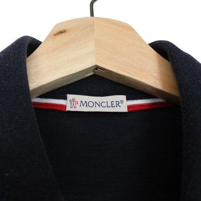 Moncler Maglia Manica Corta Navy Blue Short Sleeve Cotton Polo Shirt