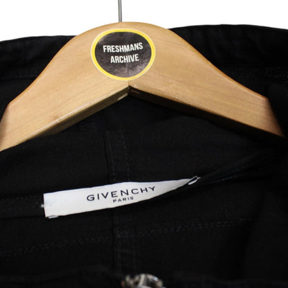 Givenchy Paris Black and Red Box Logo Cotton Smock Jacket