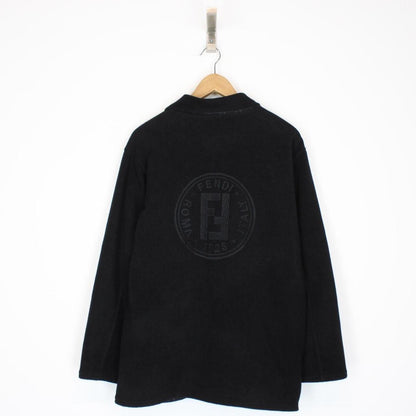 Vintage 90s Fendi Black Zucca Monogram Reversible Jacket