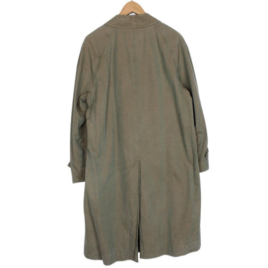 Vintage 90s Burberry Khaki Green Single Breasted Trench Coat