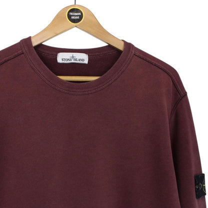 Stone Island AW 2017 Burgundy Cotton Sweatshirt Jumper