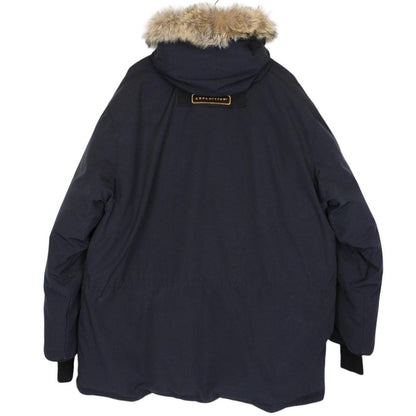 Canada Goose Navy Blue Expedition Parka Down Jacket with Fur Trim