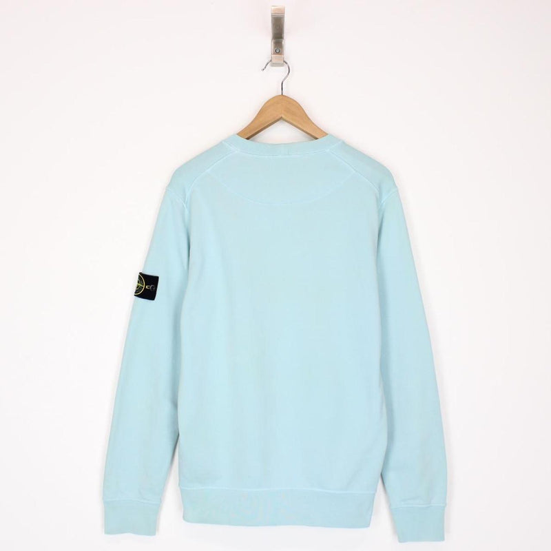 Stone Island SS 2022 Blue Cotton Sweatshirt Jumper