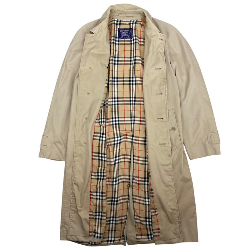 Vintage 90s Burberry Tan Brown Single Breasted Trench Coat