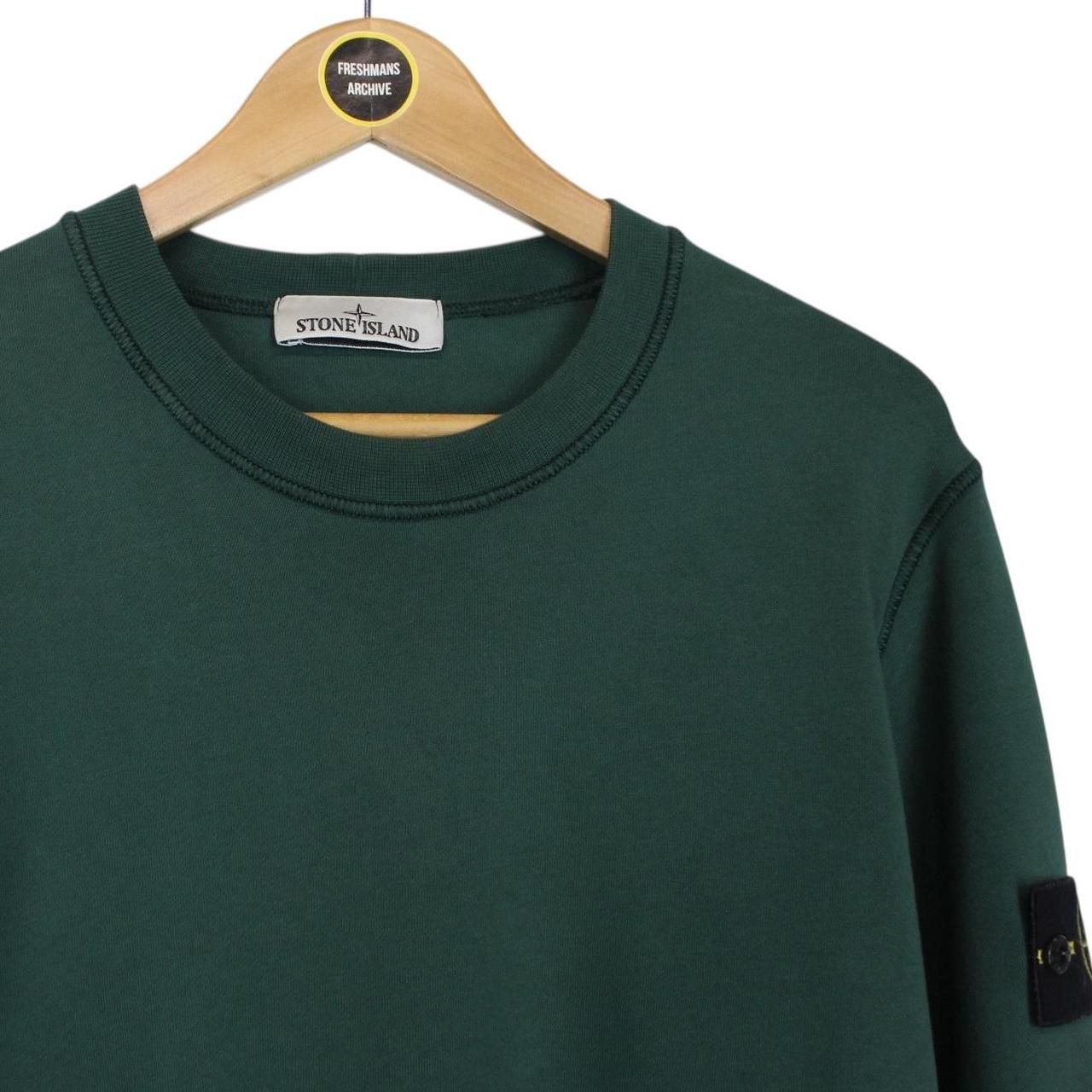 Stone Island Green Cotton Sweatshirt Jumper