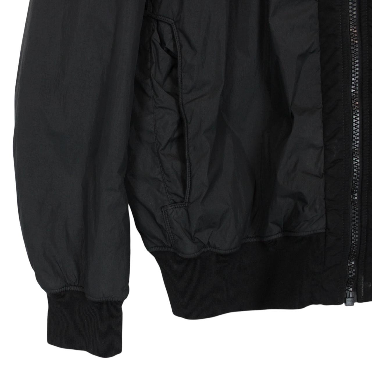 Stone Island AW 2016 Black Garment Dyed Crinkle Reps NY Bomber Jacket