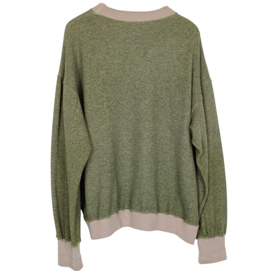 Vintage 1989 Stone Island Green Edge Badge Green Wool Blend Sweatshirt Jumper