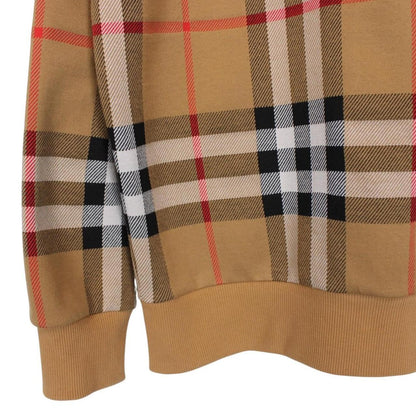 Burberry Tan Brown Archive Nova Check Pullover Hoodie Jumper