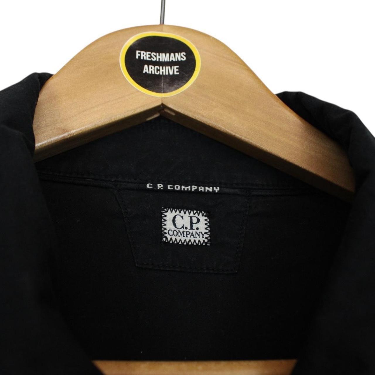 CP Company Black Full Zip Cotton Lens Overshirt
