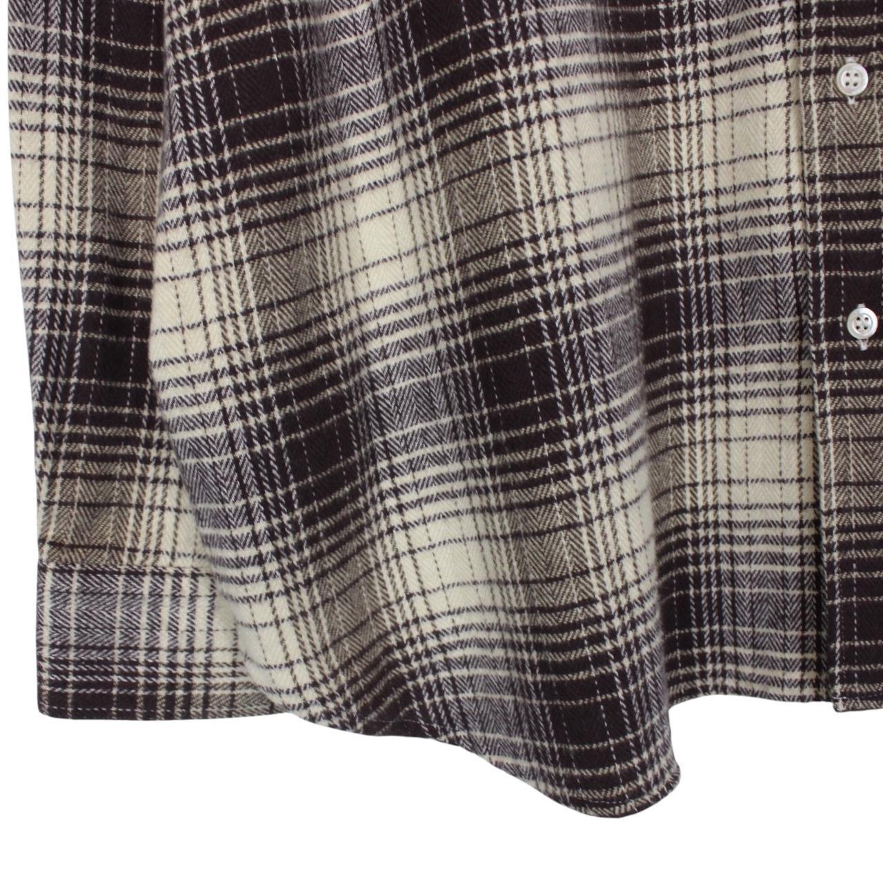 Raf Simons Beige Checked ‘The Others’ Big Fit Flannel Shirt
