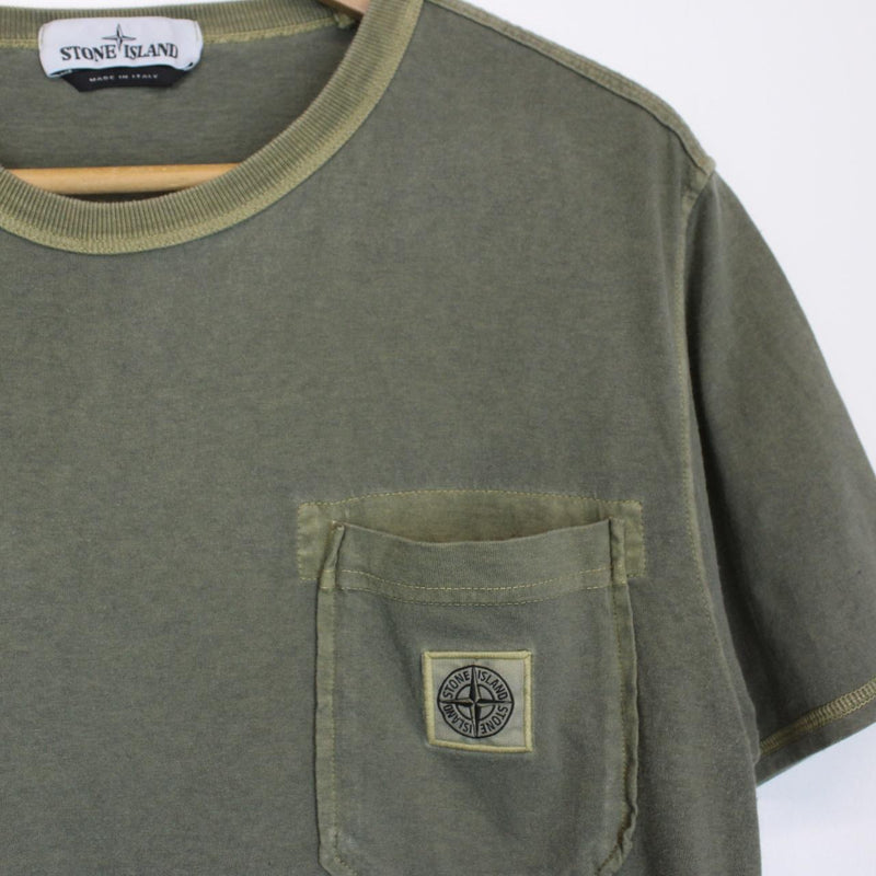 Stone Island SS 2020 Green Short Sleeve Compass T-Shirt