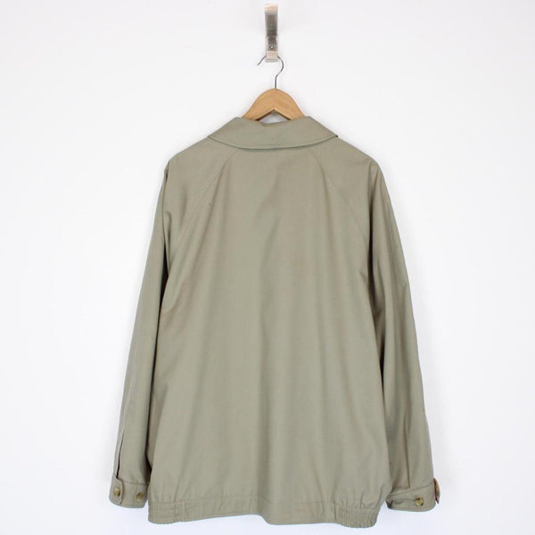 Vintage 90s Burberry Khaki Green Nova Check Harrington Jacket