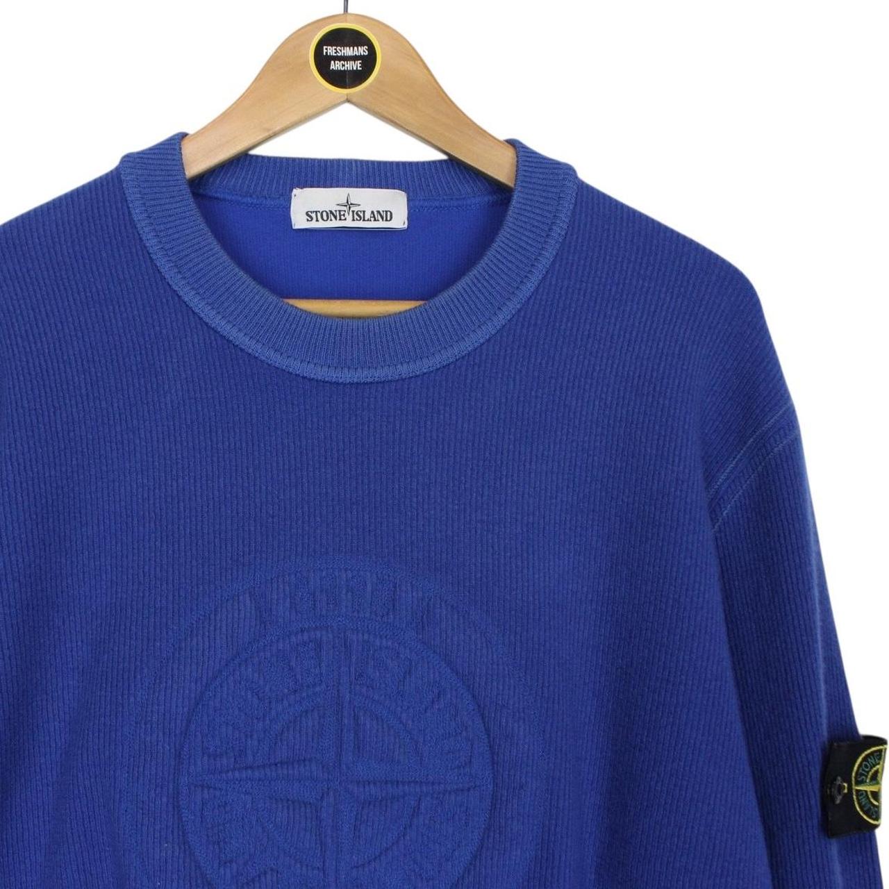 Stone Island AW 2014 Blue Wool Blend Knit Jumper