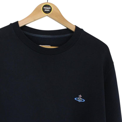 Vivienne Westwood Navy Blue Crew Neck Orb Sweatshirt