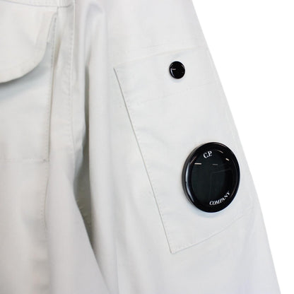CP Company White T-Mack Full Zip Waterproof Lens Jacket