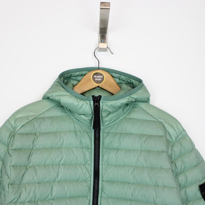 Stone Island AW 2022 Loom Woven Chambers R-Nylon Green Down Jacket