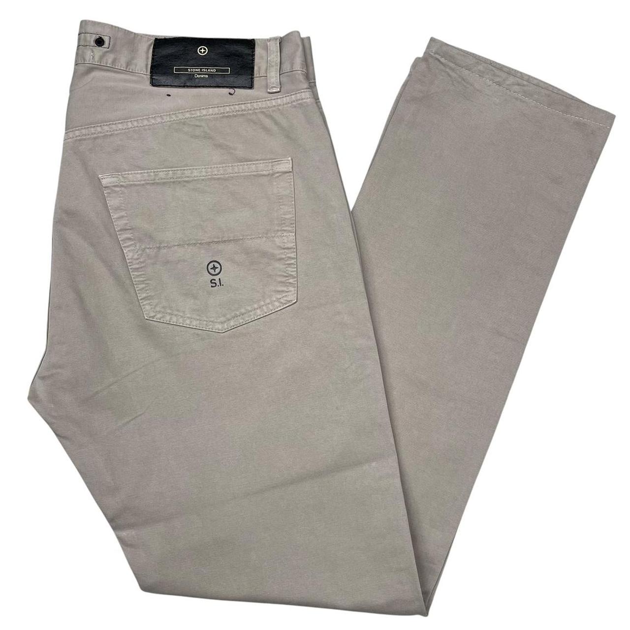 Vintage Stone Island Denims AW 2006 Beige Straight Leh Fit Cotton Trousers