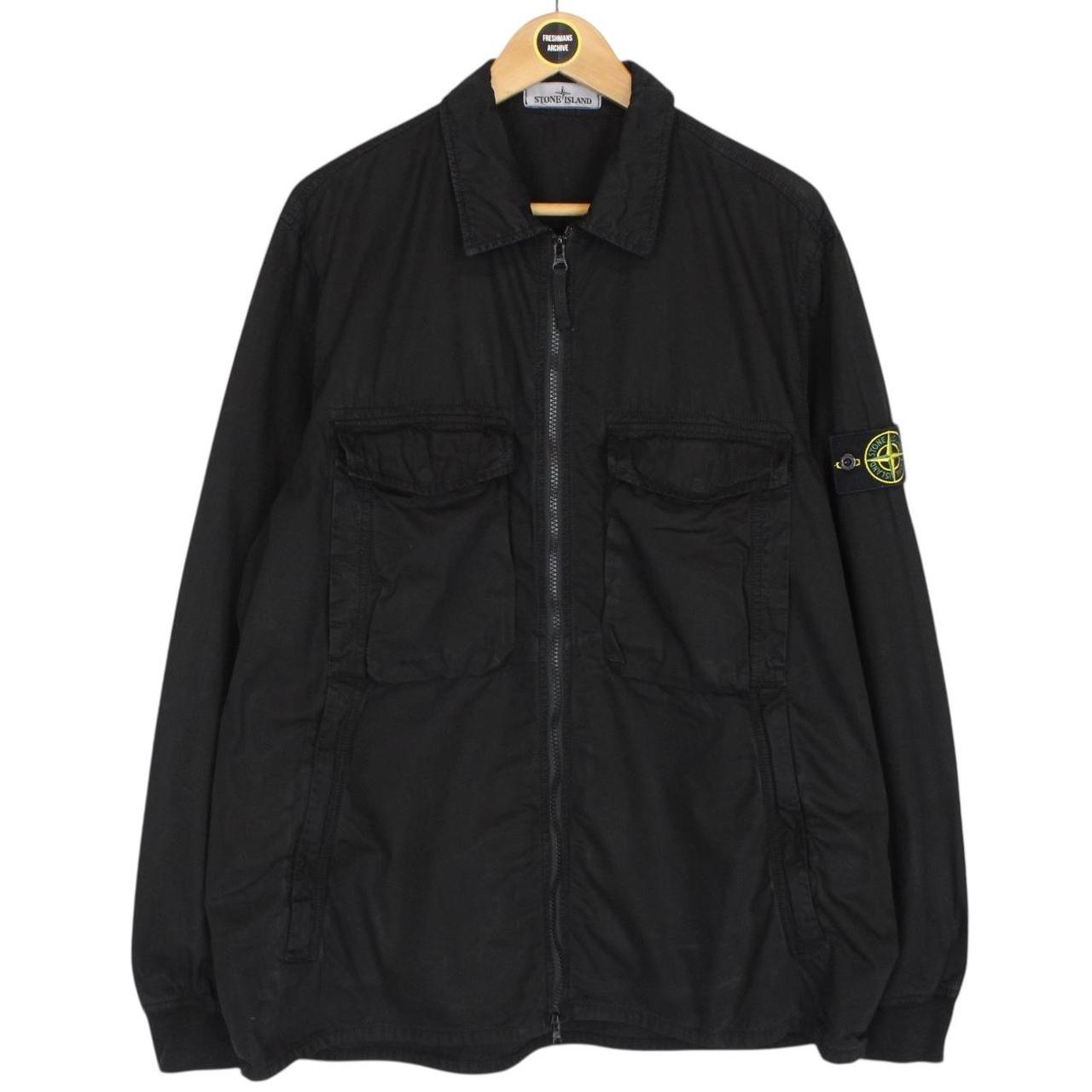 Stone Island SS 2019 Black Full Zip Cotton Overshirt Jacket