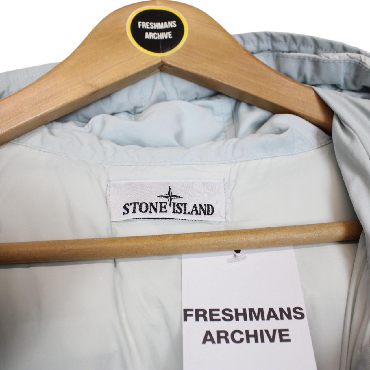 Stone Island AW 2022 Pale Blue Garment Dyed Crinkle Reps R-NY Down Puffer Jacket