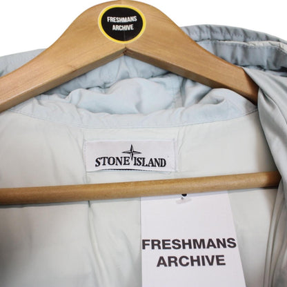 Stone Island AW 2022 Pale Blue Garment Dyed Crinkle Reps R-NY Down Puffer Jacket