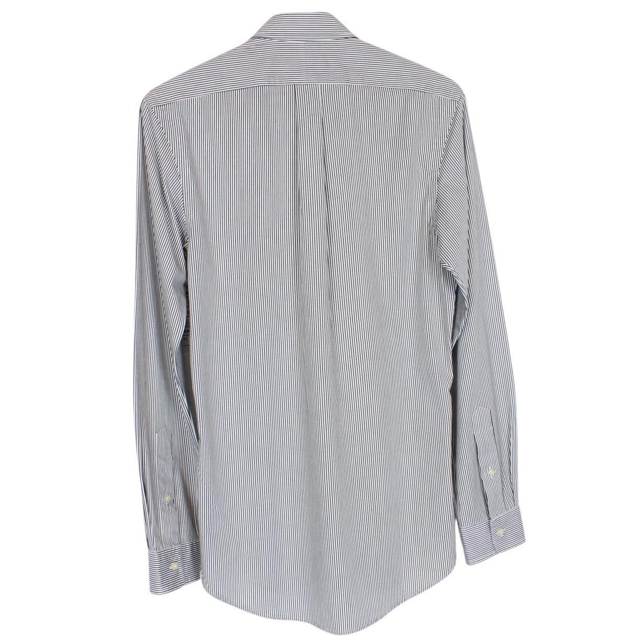 Polo Ralph Lauren Black and White Striped Long Sleeve Cotton Shirt