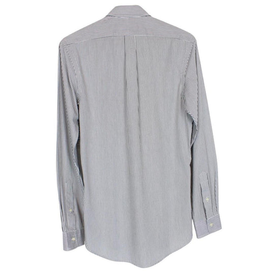 Polo Ralph Lauren Black and White Striped Long Sleeve Cotton Shirt
