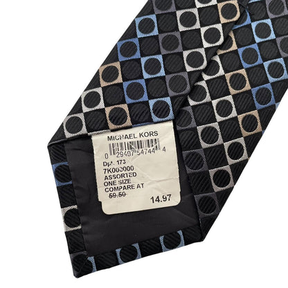 Michael Kors Black Circle Pattern Silk Tie
