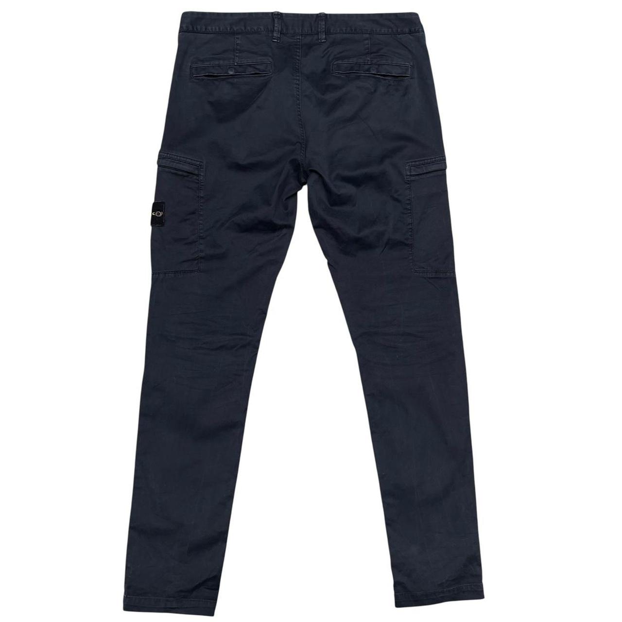 Stone Island AW 2021 Navy Blue Skinny Fit Cargo Trousers