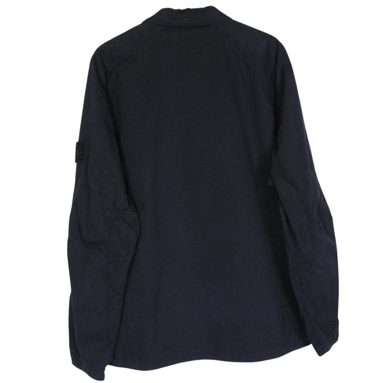 Stone Island Ghost SS 2020 Navy Blue Thick Cotton Button Up Overshirt