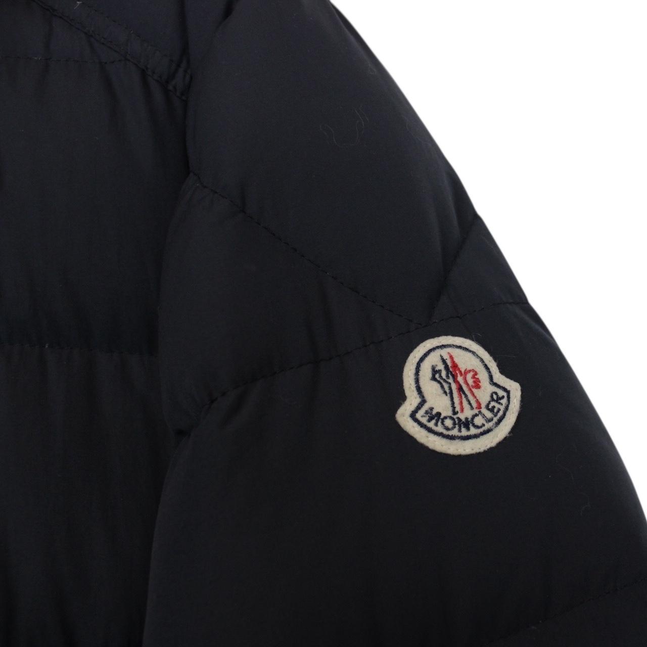 Moncler Brique Navy Blue Full Zip Hooded Down Jacket