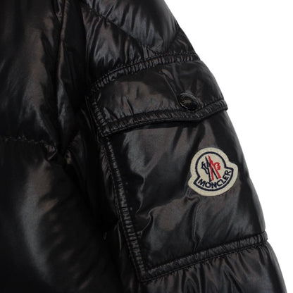 Moncler Maya Black Full Zip Hooded Down Puffer Jacket