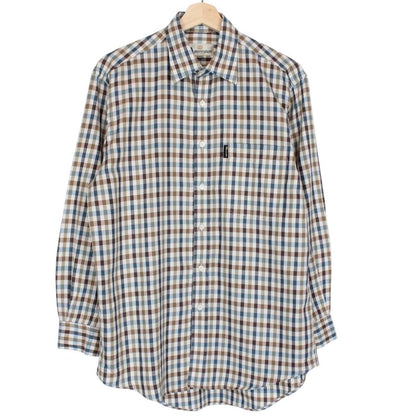 Aquascutum Multicoloured House Check Long Sleeve Cotton Shirt