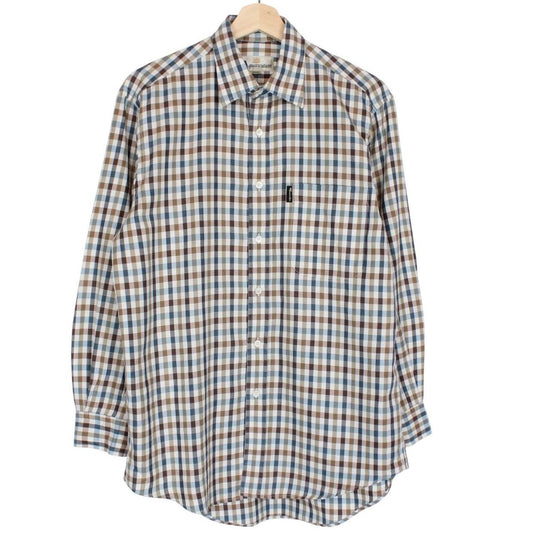 Aquascutum Multicoloured House Check Long Sleeve Cotton Shirt