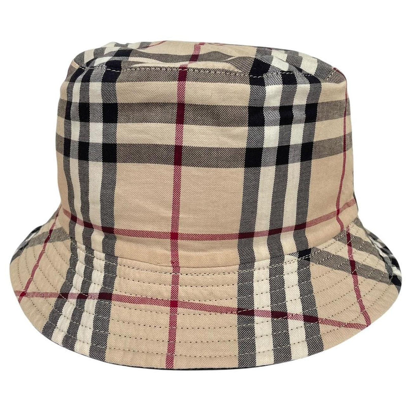 Vintage 00s Burberry Beige and Black Nova Check Reversible Bucket Hat