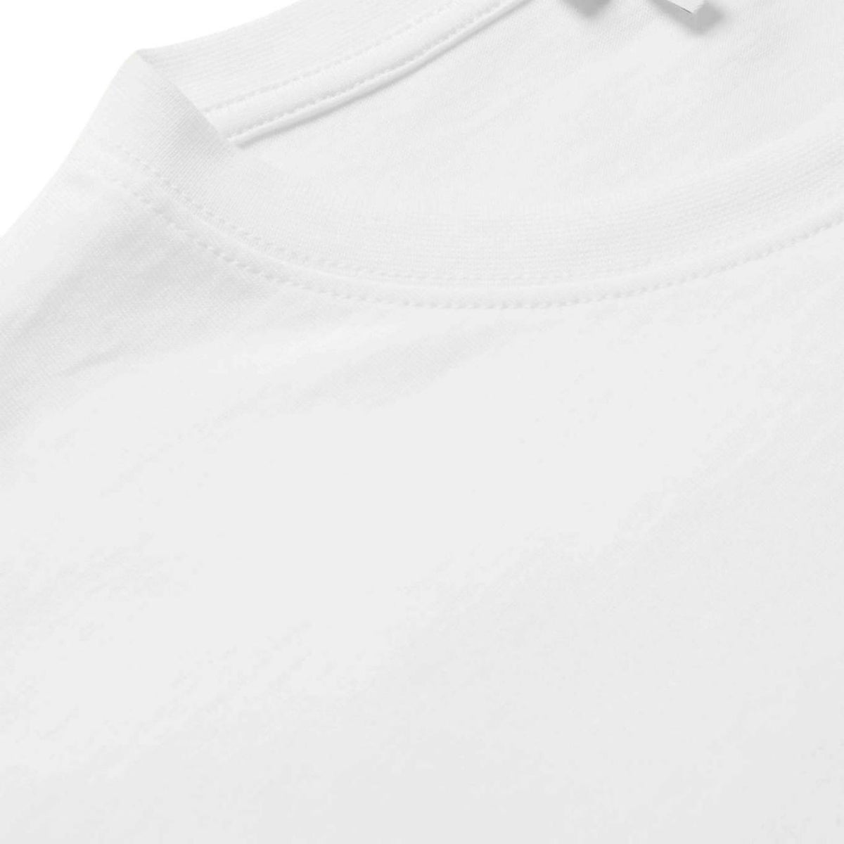 Loewe white short sleeve t-shirt with embroidered anagram logo on chest.