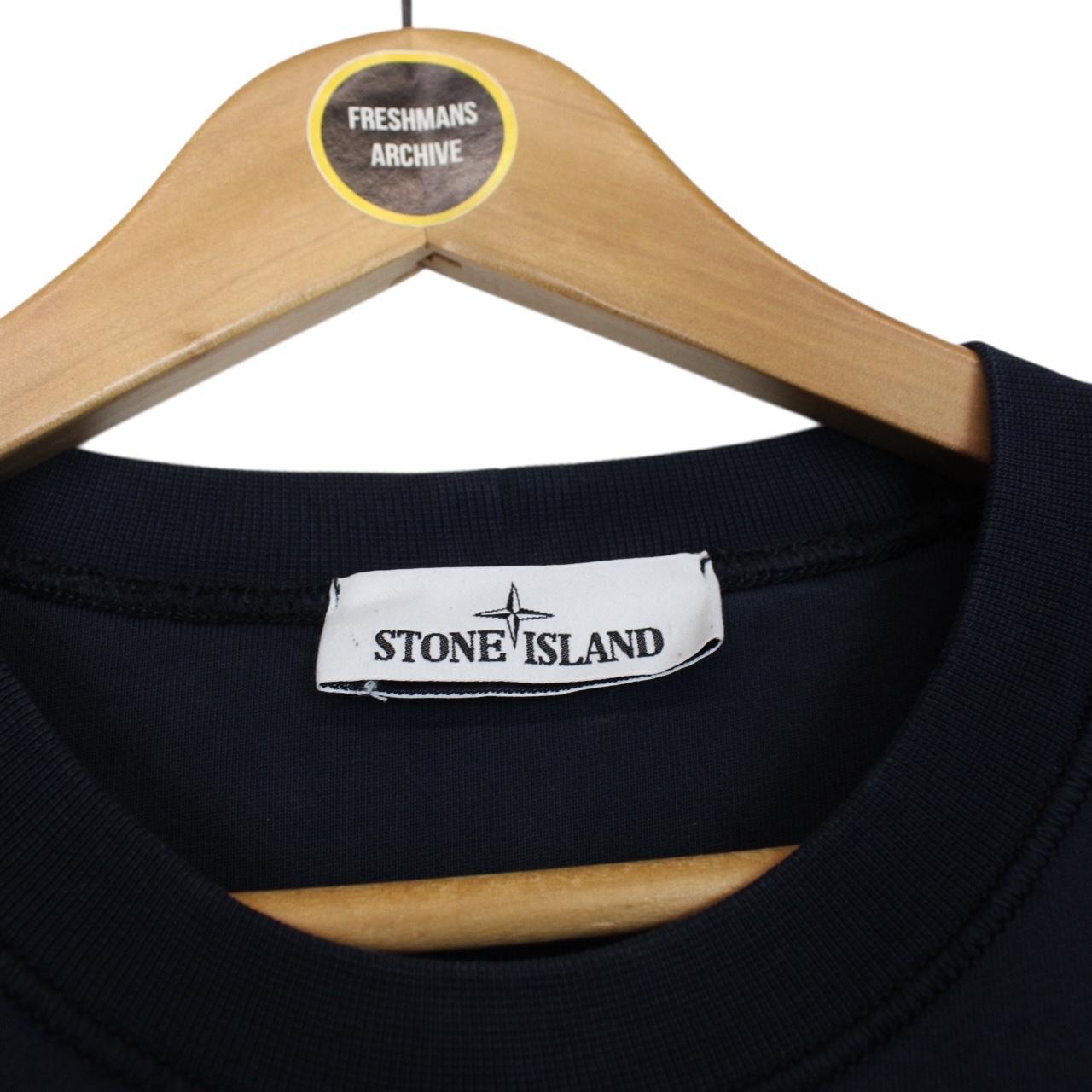 Stone Island SS 2021 Navy Blue Cotton Sweatshirt Jumper