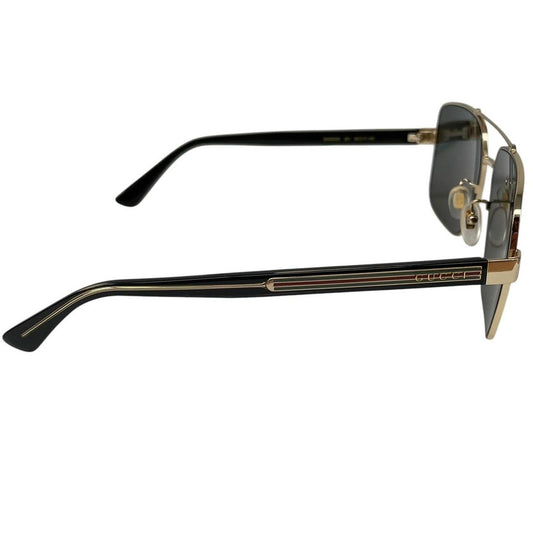 Gucci Black and Gold GG0529S Web Aviator Sunglasses